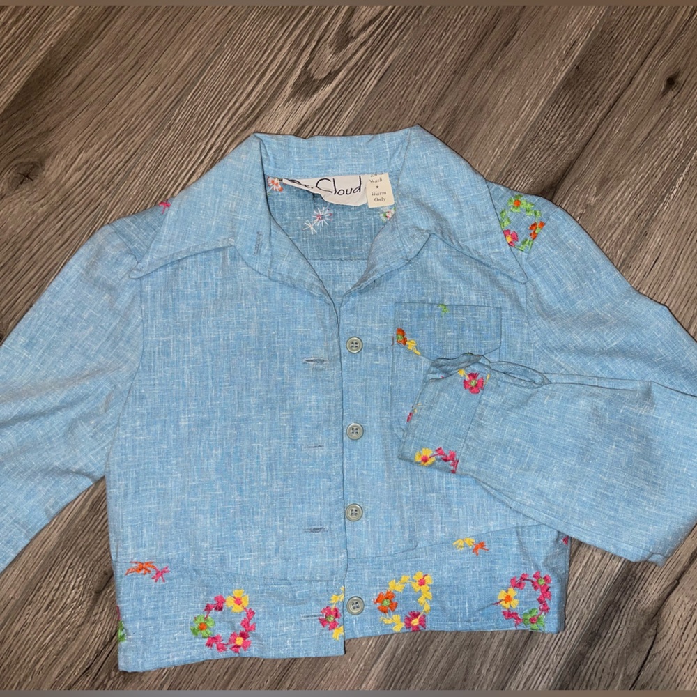 Vintage St.Cloud Embroidered Hippie 70’s Button up Shirt/Jacket